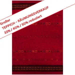 Kaimur/L.oR.i, D.re.AM, G.ol.D, 1539 - ca. 140 x 200 cm - 100% Schurwolle - Farbe: 200 red