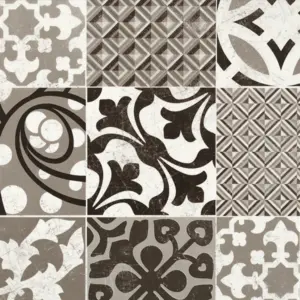 Texline - PROVENCE BLACK & WHITE 2-Meter Breit PVC-Boden