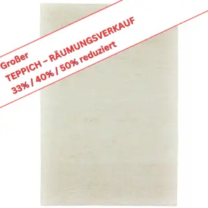 Kaimur/H.A.dj, U.n.i - ca. 140 x 200 cm - 100% Schurwolle - Farbe: 997 blanc Handgeknüpft