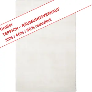 Erramala/C.A.-lvi ca. 120 x 180 cm - Schurwolle mit Viskose - Farbe: weiß