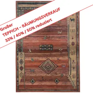 Kaimur/G.ab.i.r.O, 002 - ca. 120 x 180 cm - 100% Polypropylen - Farbe: 450 terracotta