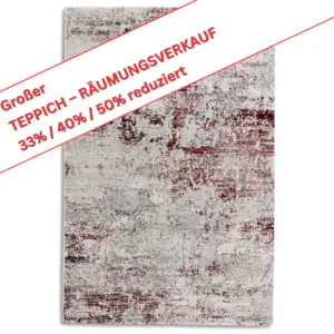 Dinara/6626 ca. 160 x 230 cm - 70 % Polyester / 30 % Polypropylen - Rot/Creme