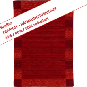 Erramala/N.O.-nza ca. 170 x 240 cm - 100% Schurwolle - Farbe: rot