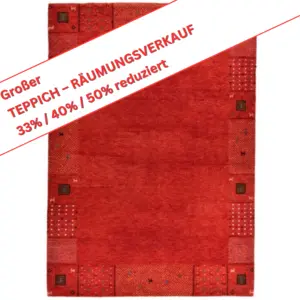 Kaimur/D.E.nv.E.r, 1999 - ca. 120 x 180 cm - 100% Schurwolle - Farbe: 200 red Handgeknüpft