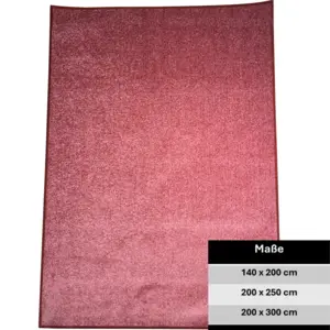 Moritz 140x200cm Alcantara Bordüreneinfassung - 10000/18 - rot/rose 1P92 / B537 Moritz 140x200cm - 10000/18 - rot/rose 1P92 / B537