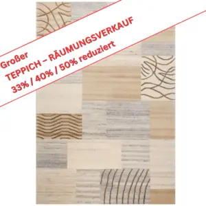 Kaimur/N.a.KA.rt.A, 4028 - ca. 140 x 200 cm - 100% Schurwolle - Farbe: 122 natural grey Handgeknüpft