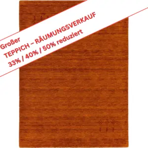 Erramala/M.A.-rand ca. 140 x 200 cm - 100% Schurwolle - Farbe: kupfer